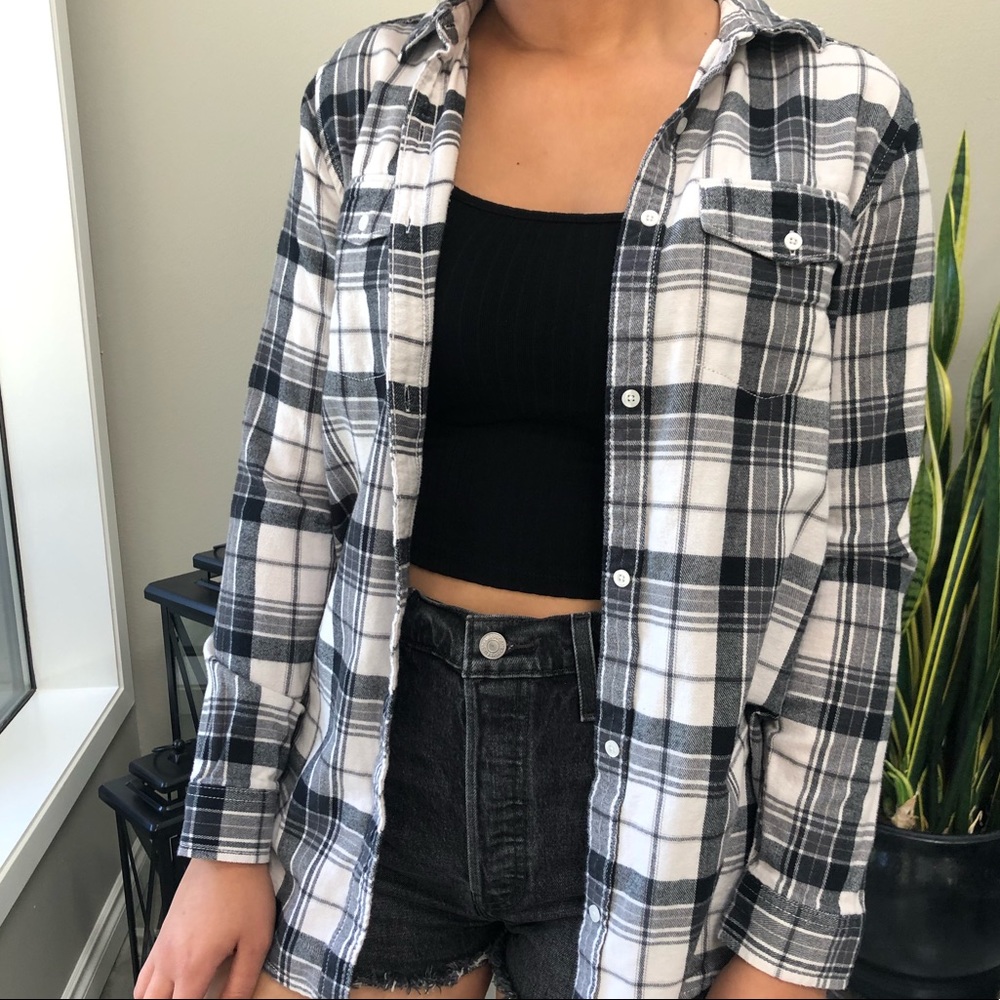 Nordstrom BP Black and White Flannel